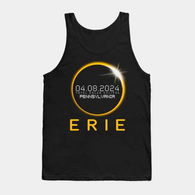 ERIE Pennsylvania Total Solar Eclipse April 8 2024 Tank Top by TeeaxArt